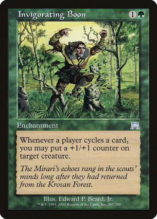 Invigorating Boon [Onslaught] | Jomio and Rueliete's Cards and Comics