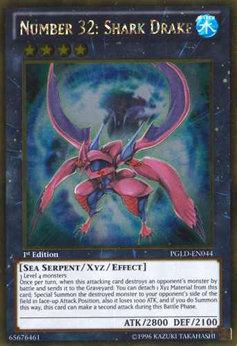 Number 32: Shark Drake [PGLD-EN044] Gold Rare | Jomio and Rueliete's Cards and Comics