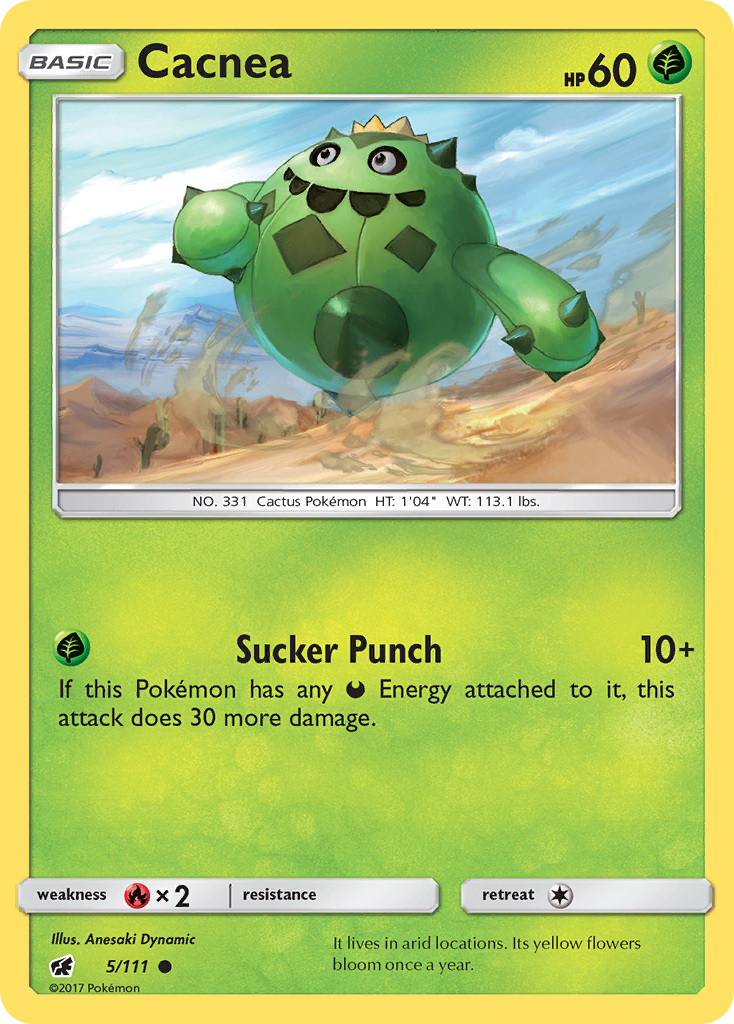 Cacnea (5/111) [Sun & Moon: Crimson Invasion] | Jomio and Rueliete's Cards and Comics
