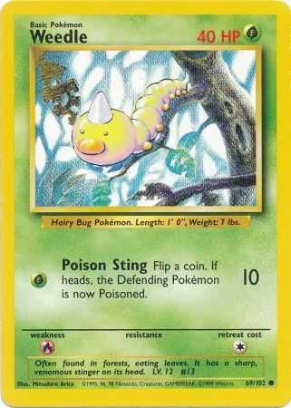 Weedle (69/102) [Base Set Unlimited] | Jomio and Rueliete's Cards and Comics