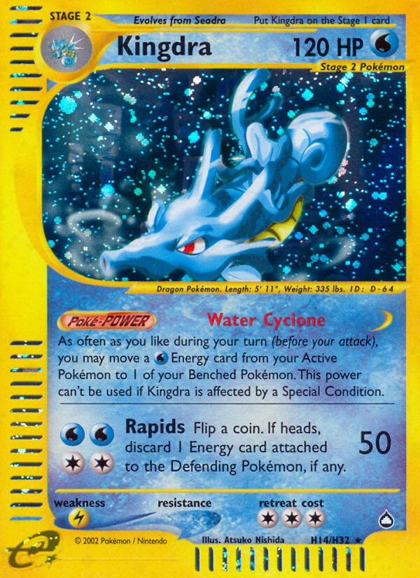 Kingdra (H14/H32) [Aquapolis] | Jomio and Rueliete's Cards and Comics