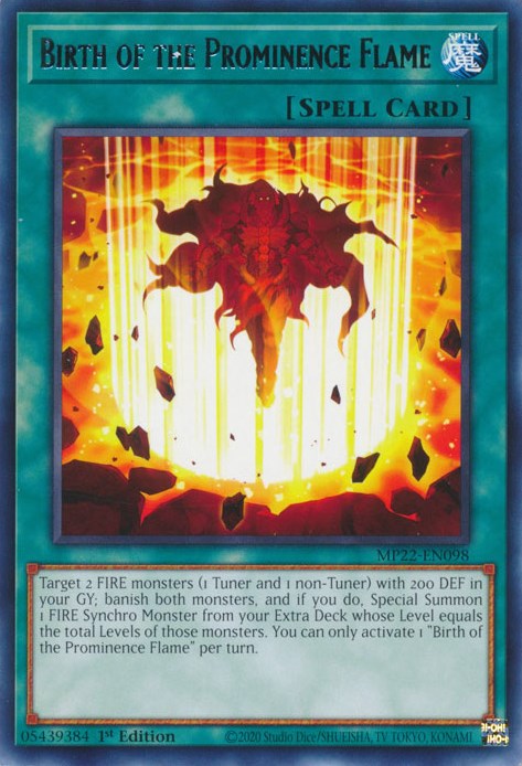 Birth of the Prominence Flame [MP22-EN098] Rare | Jomio and Rueliete's Cards and Comics