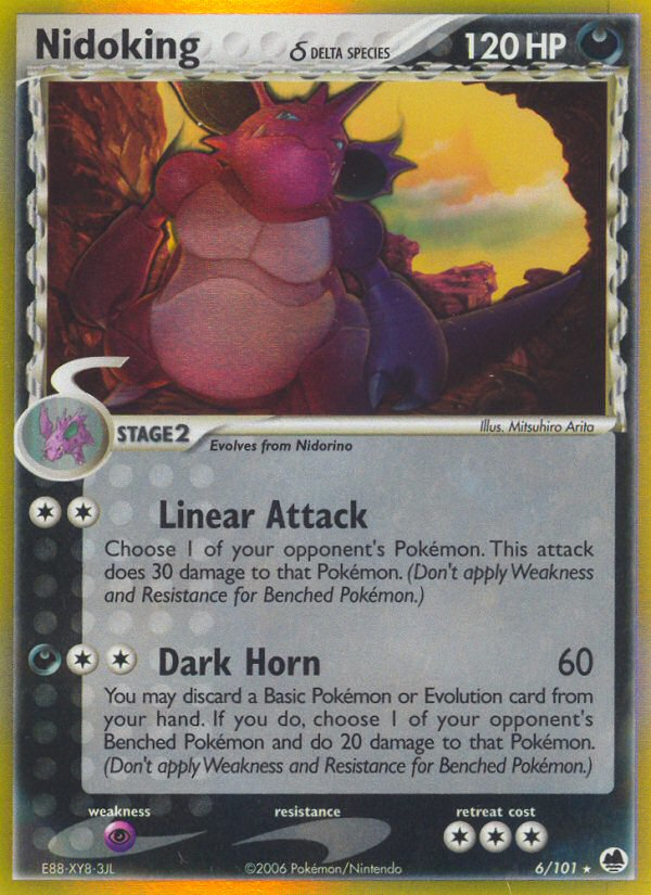 Nidoking (6/101) (Delta Species) [EX: Dragon Frontiers] | Jomio and Rueliete's Cards and Comics