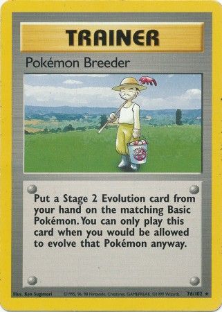 Pokemon Breeder (76/102) [Base Set Unlimited] | Jomio and Rueliete's Cards and Comics
