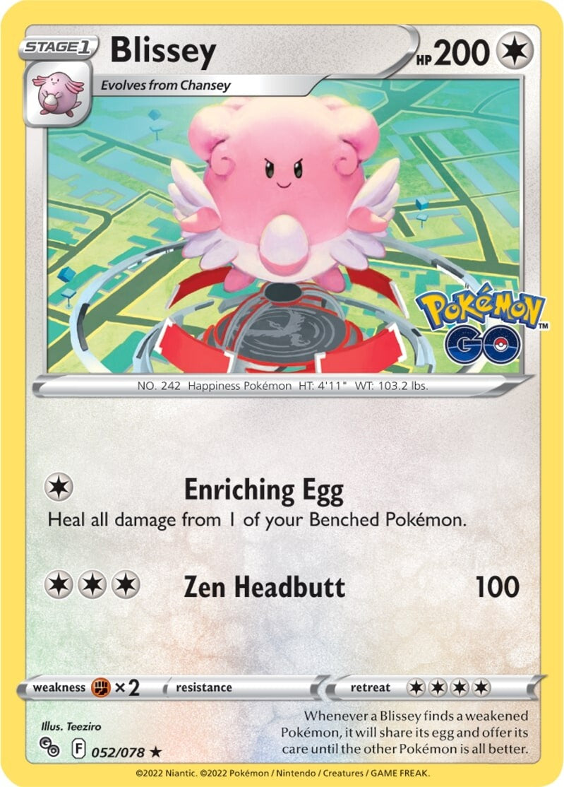 Blissey (052/078) [Pokémon GO] | Jomio and Rueliete's Cards and Comics