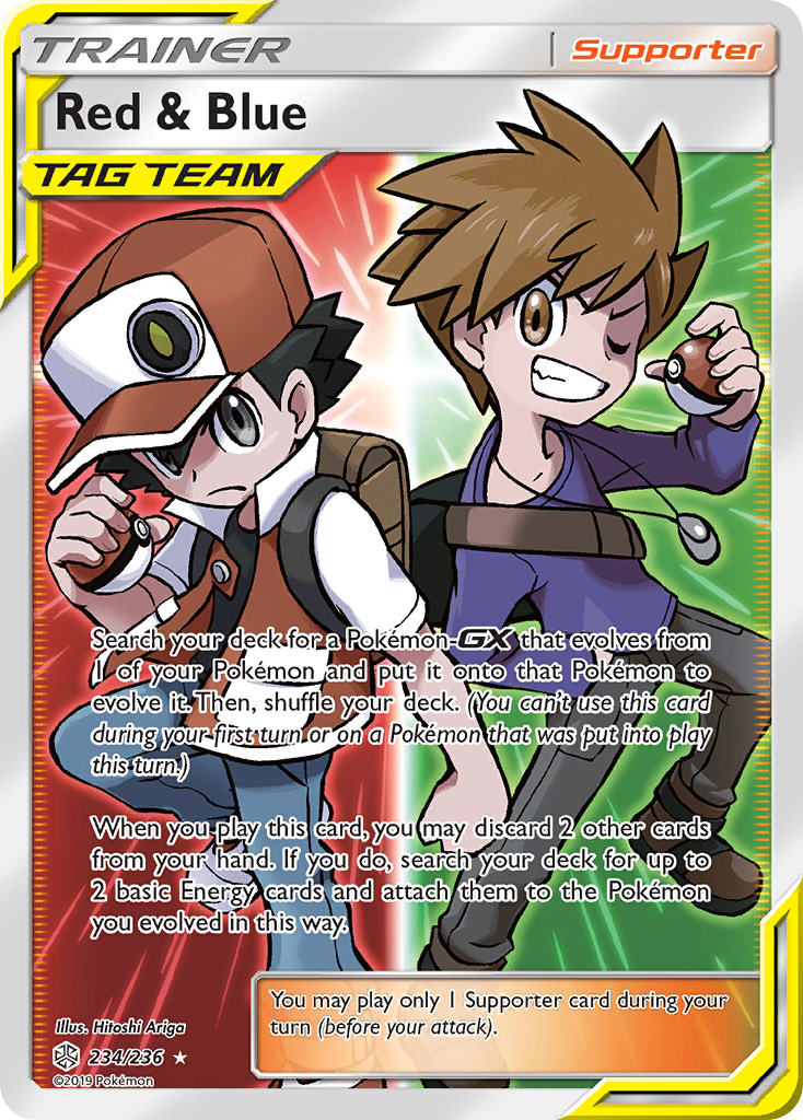 Red & Blue (234/236) [Sun & Moon: Cosmic Eclipse] | Jomio and Rueliete's Cards and Comics