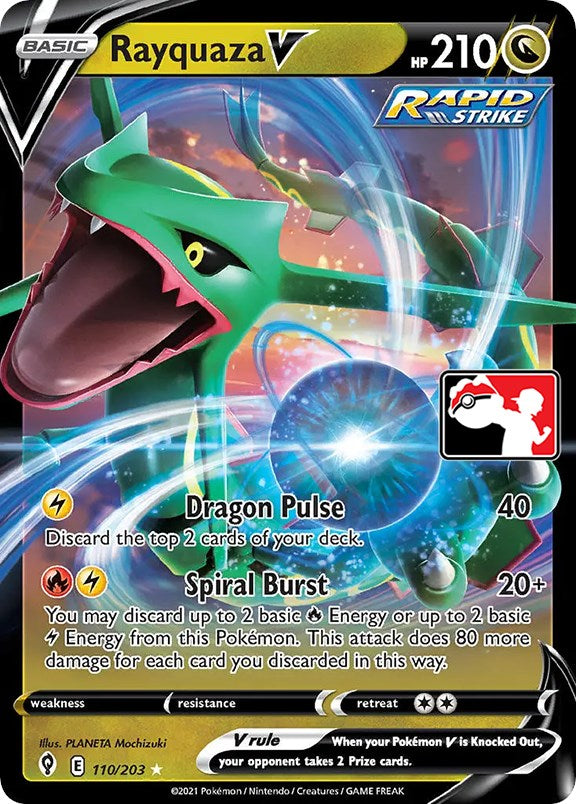 Rayquaza V (110/203) [Prize Pack Series One] | Jomio and Rueliete's Cards and Comics
