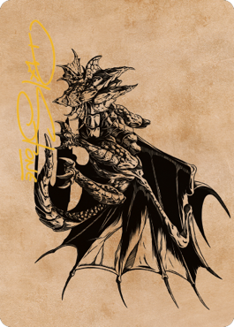 Ancient Copper Dragon Art Card (52) (Gold-Stamped Signature) [Commander Legends: Battle for Baldur's Gate Art Series] | Jomio and Rueliete's Cards and Comics