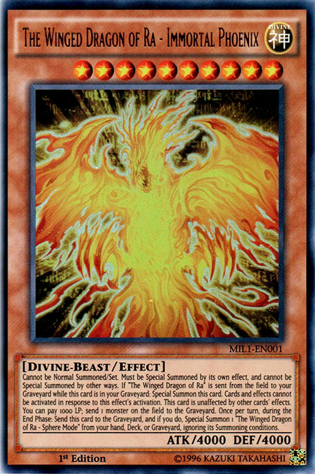 The Winged Dragon of Ra - Immortal Phoenix [MIL1-EN001] Ultra Rare | Jomio and Rueliete's Cards and Comics