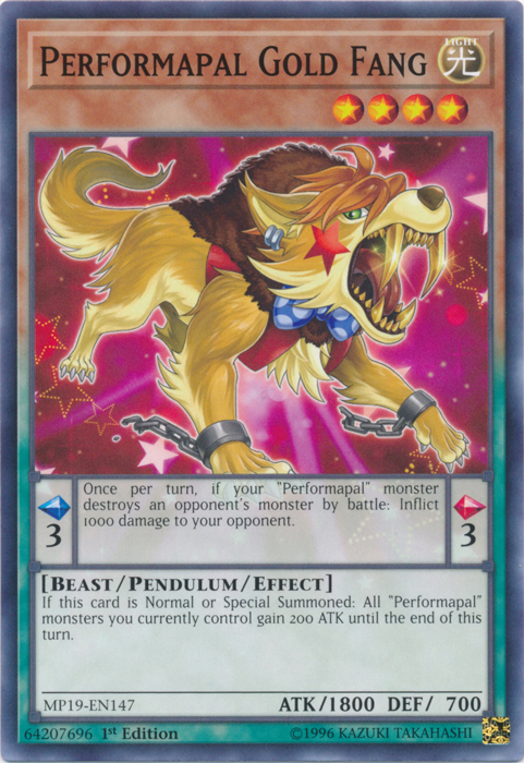 Performapal Gold Fang [MP19-EN147] Common | Jomio and Rueliete's Cards and Comics