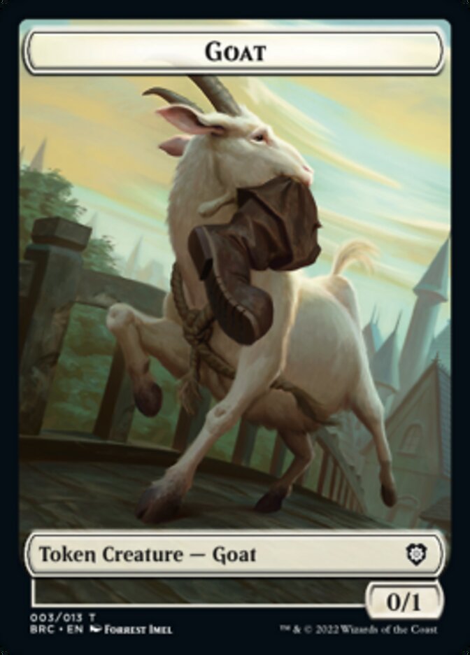 Construct (008) // Goat Double-Sided Token [The Brothers' War Commander Tokens] | Jomio and Rueliete's Cards and Comics