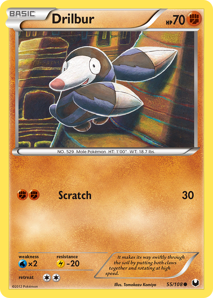 Drilbur (55/108) [Black & White: Dark Explorers] | Jomio and Rueliete's Cards and Comics
