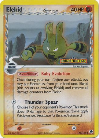 Elekid (48/101) (Delta Species) (Stamped) [EX: Dragon Frontiers] | Jomio and Rueliete's Cards and Comics