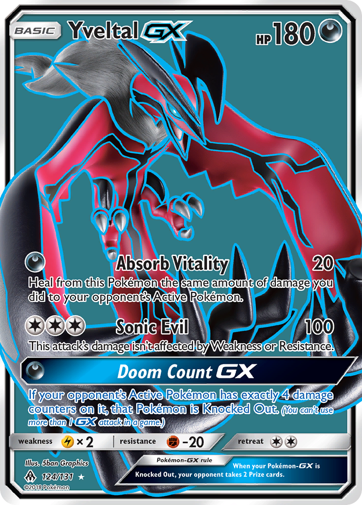Yveltal GX (124/131) [Sun & Moon: Forbidden Light] | Jomio and Rueliete's Cards and Comics