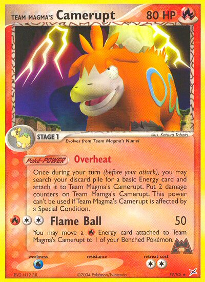 Team Magma's Camerupt (19/95) [EX: Team Magma vs Team Aqua] | Jomio and Rueliete's Cards and Comics