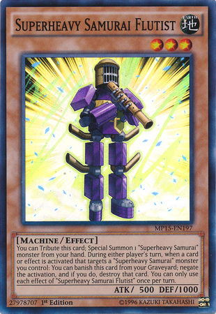 Superheavy Samurai Flutist [MP15-EN197] Super Rare | Jomio and Rueliete's Cards and Comics