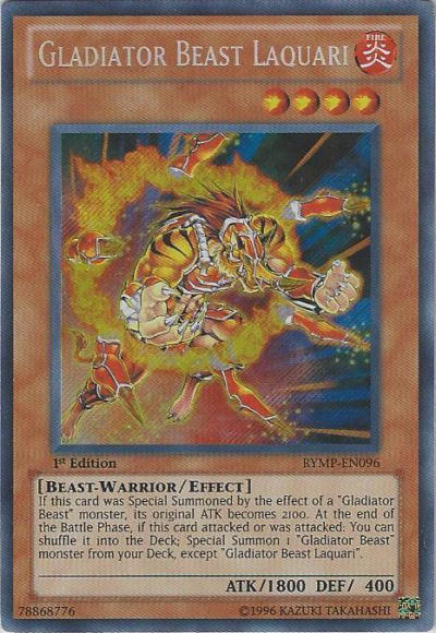 Gladiator Beast Laquari [RYMP-EN096] Secret Rare | Jomio and Rueliete's Cards and Comics