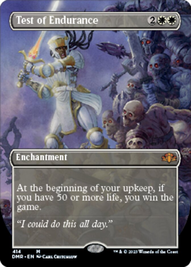 Test of Endurance (Borderless Alternate Art) [Dominaria Remastered] | Jomio and Rueliete's Cards and Comics