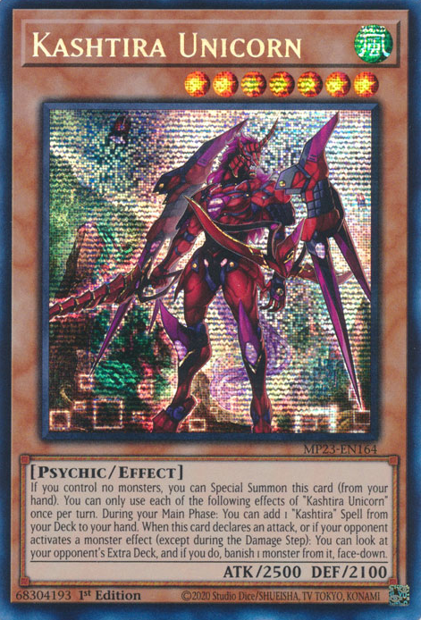 Kashtira Unicorn [MP23-EN164] Prismatic Secret Rare | Jomio and Rueliete's Cards and Comics