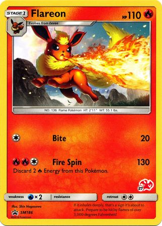 Flareon (SM186) (Charizard Stamp #27) [Battle Academy 2020] | Jomio and Rueliete's Cards and Comics