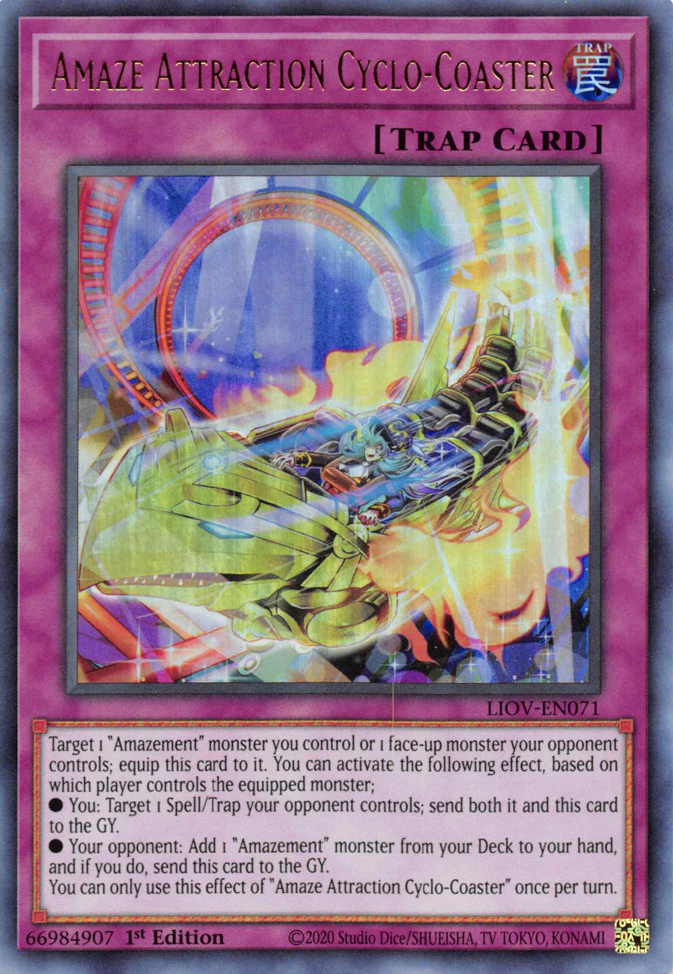 Amaze Attraction Cyclo-Coaster [LIOV-EN071] Ultra Rare | Jomio and Rueliete's Cards and Comics