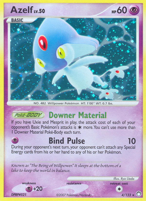 Azelf (4/123) [Diamond & Pearl: Mysterious Treasures] | Jomio and Rueliete's Cards and Comics