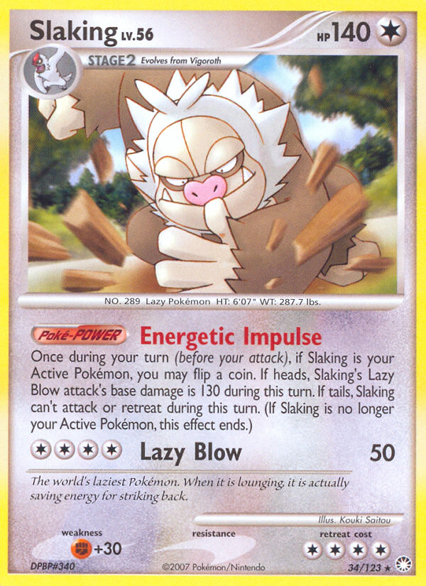 Slaking (34/123) [Diamond & Pearl: Mysterious Treasures] | Jomio and Rueliete's Cards and Comics