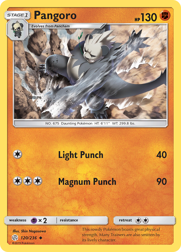 Pangoro (120/236) [Sun & Moon: Cosmic Eclipse] | Jomio and Rueliete's Cards and Comics