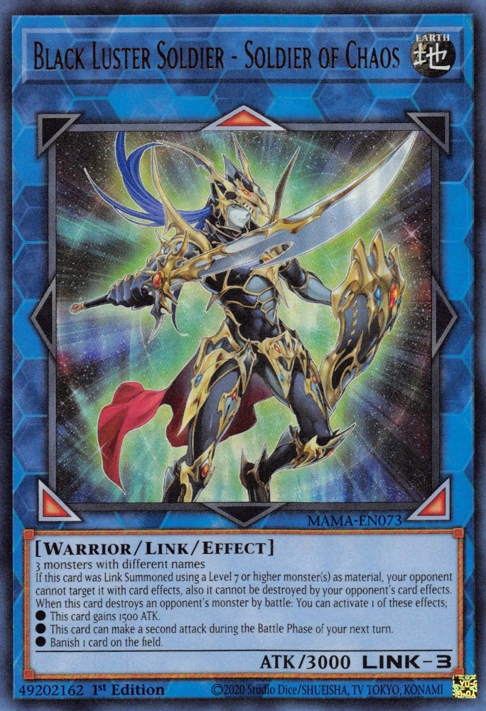 Black Luster Soldier - Soldier of Chaos [MAMA-EN073] Ultra Rare | Jomio and Rueliete's Cards and Comics