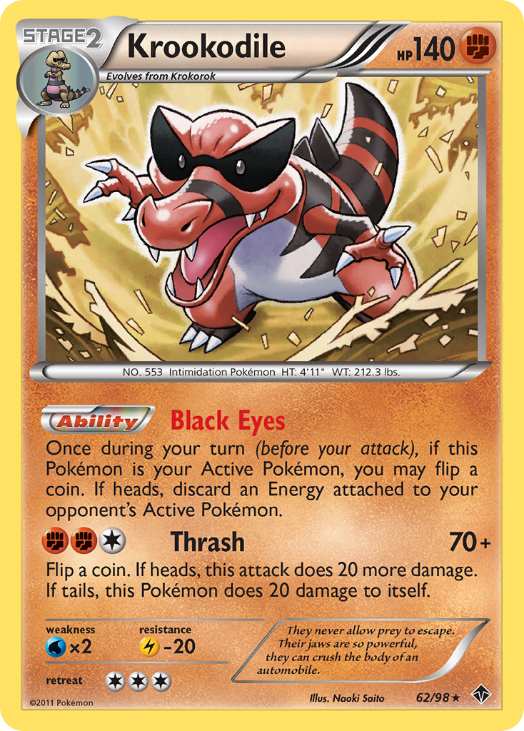 Krookodile (62/98) [Black & White: Emerging Powers] | Jomio and Rueliete's Cards and Comics