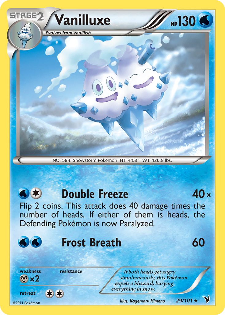 Vanilluxe (29/101) [Black & White: Noble Victories] | Jomio and Rueliete's Cards and Comics