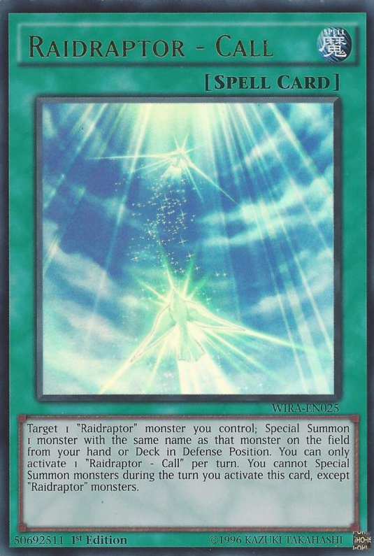 Raidraptor - Call [WIRA-EN025] Ultra Rare | Jomio and Rueliete's Cards and Comics