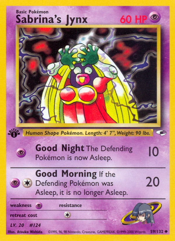 Sabrina's Jynx (59/132) [Gym Heroes 1st Edition] | Jomio and Rueliete's Cards and Comics