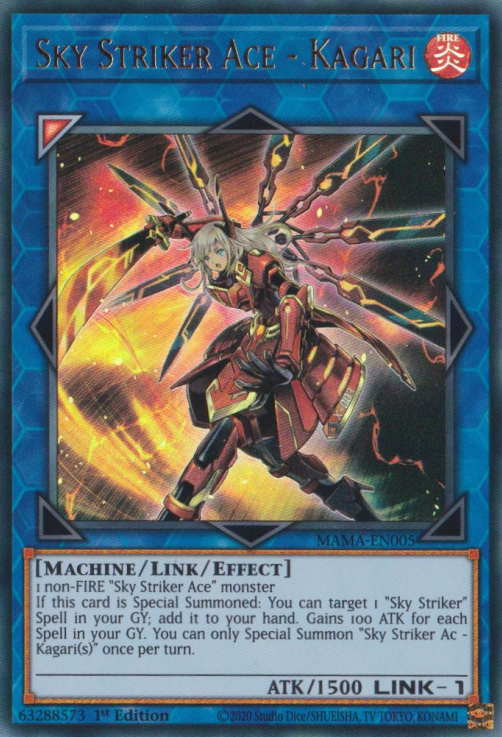 Sky Striker Ace - Kagari [MAMA-EN005] Ultra Rare | Jomio and Rueliete's Cards and Comics