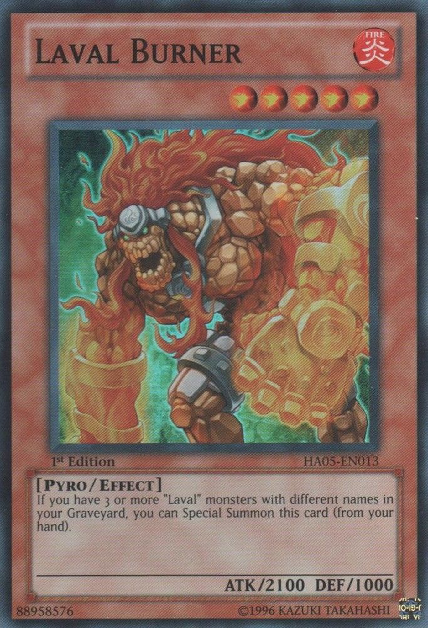 Laval Burner [HA05-EN013] Super Rare | Jomio and Rueliete's Cards and Comics