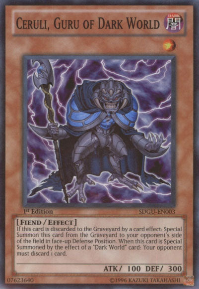 Ceruli, Guru of Dark World [SDGU-EN003] Super Rare | Jomio and Rueliete's Cards and Comics