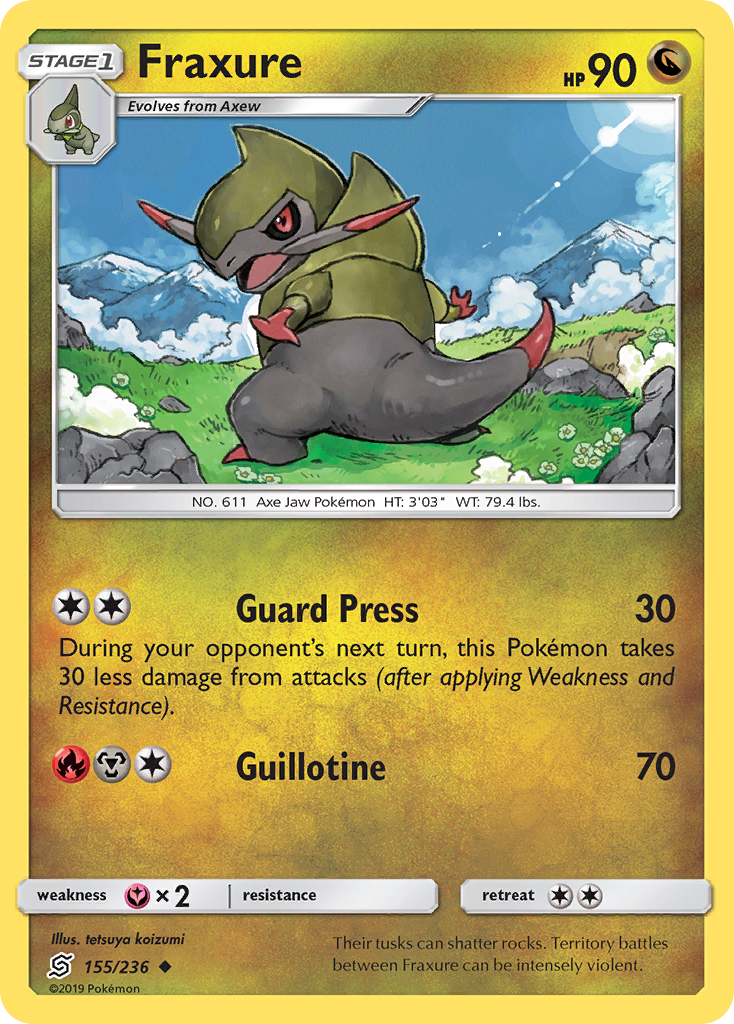 Fraxure (155/236) [Sun & Moon: Unified Minds] | Jomio and Rueliete's Cards and Comics