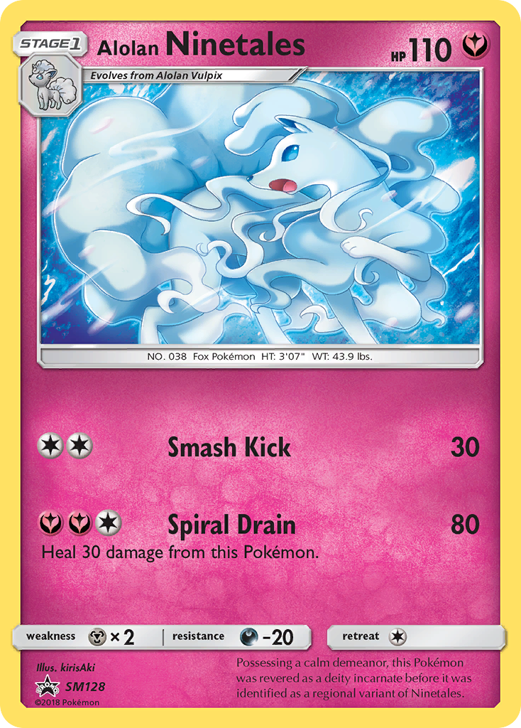 Alolan Ninetales (SM128) [Sun & Moon: Black Star Promos] | Jomio and Rueliete's Cards and Comics