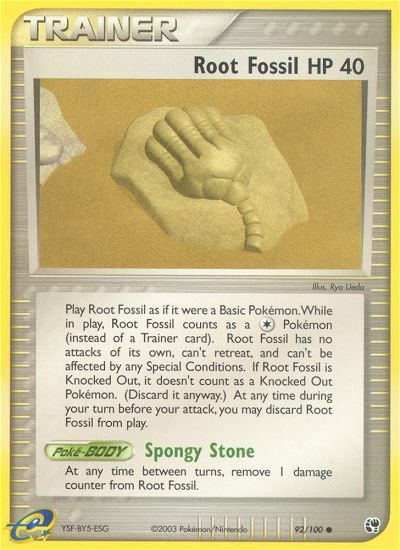 Root Fossil (92/100) [EX: Sandstorm] | Jomio and Rueliete's Cards and Comics