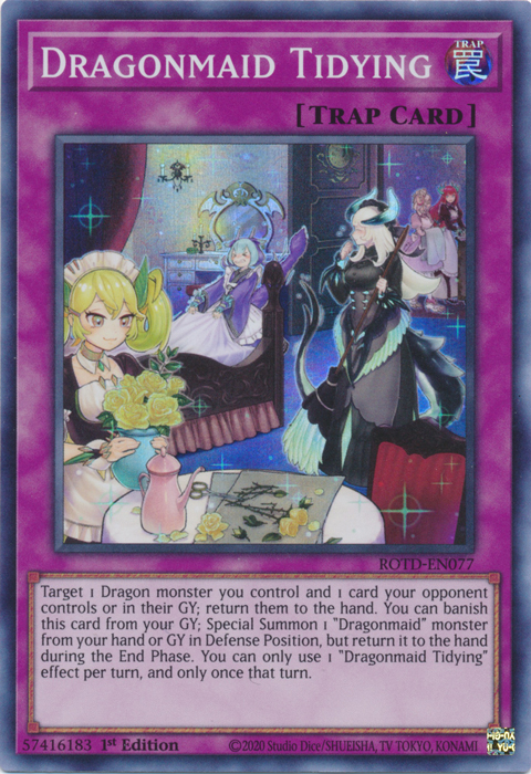 Dragonmaid Tidying [ROTD-EN077] Super Rare | Jomio and Rueliete's Cards and Comics