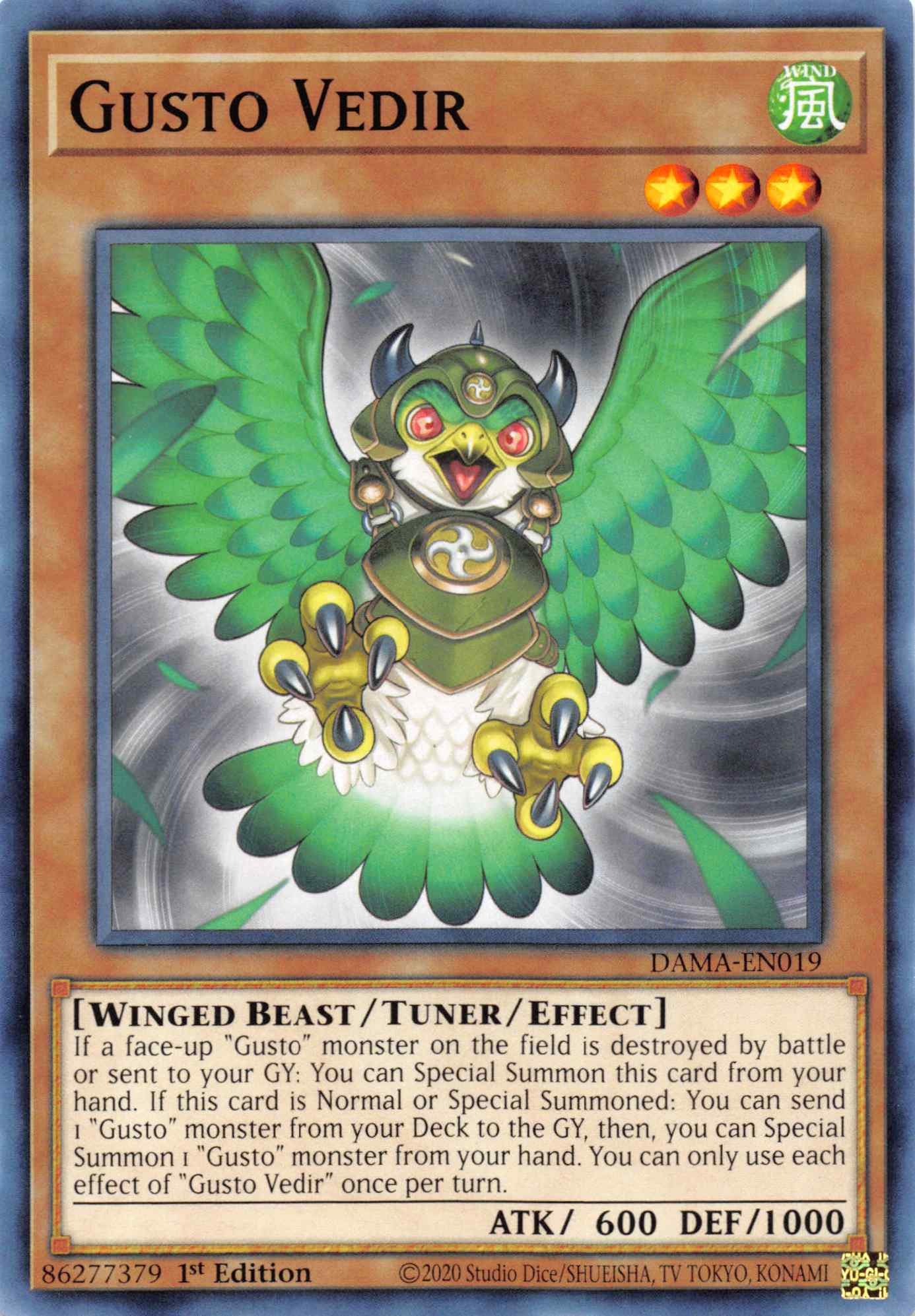 Gusto Vedir [DAMA-EN019] Common | Jomio and Rueliete's Cards and Comics