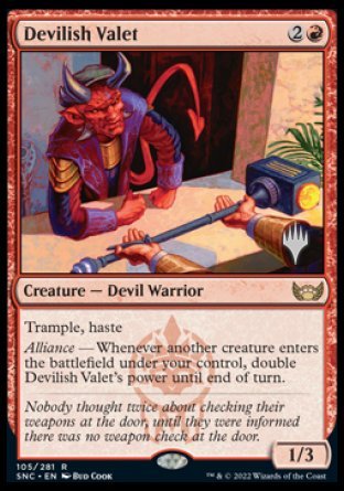 Devilish Valet (Promo Pack) [Streets of New Capenna Promos] | Jomio and Rueliete's Cards and Comics