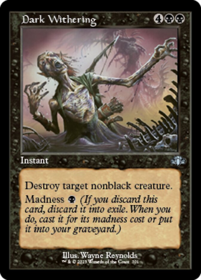 Dark Withering (Retro) [Dominaria Remastered] | Jomio and Rueliete's Cards and Comics