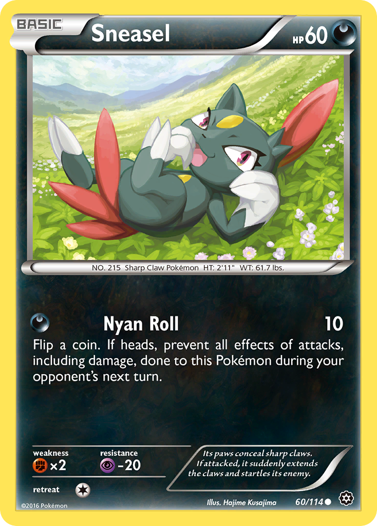 Sneasel (60/114) [XY: Steam Siege] | Jomio and Rueliete's Cards and Comics