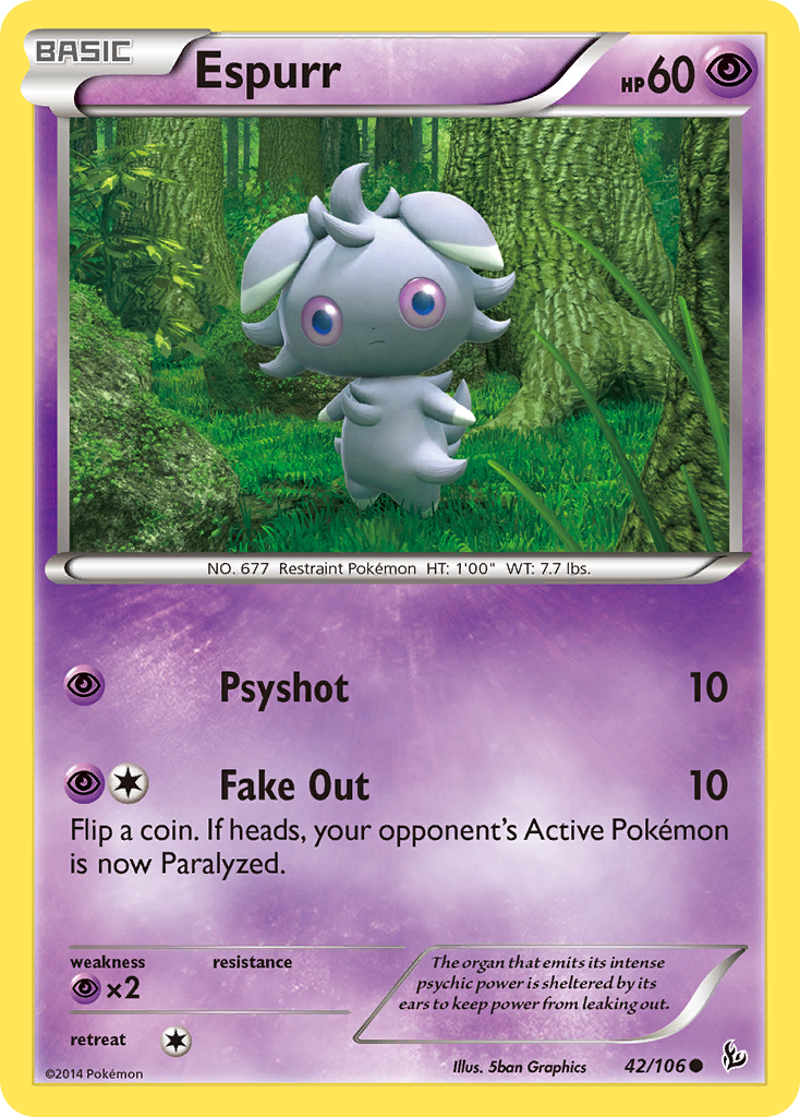 Espurr (42/106) [XY: Flashfire] | Jomio and Rueliete's Cards and Comics