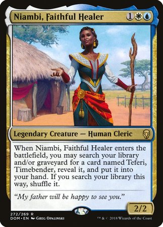 Niambi, Faithful Healer [Dominaria] | Jomio and Rueliete's Cards and Comics