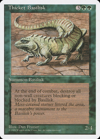 Thicket Basilisk [Fourth Edition] | Jomio and Rueliete's Cards and Comics