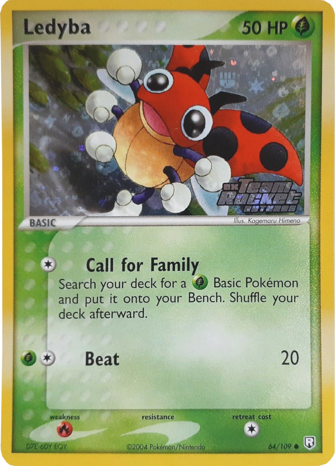 Ledyba (64/109) (Stamped) [EX: Team Rocket Returns] | Jomio and Rueliete's Cards and Comics