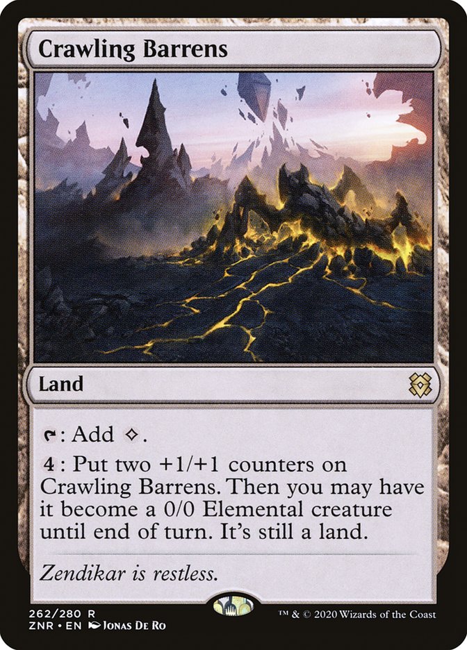 Crawling Barrens [Zendikar Rising] | Jomio and Rueliete's Cards and Comics