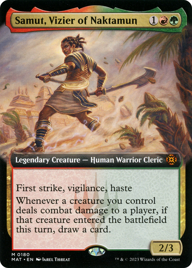 Samut, Vizier of Naktamun (Extended Art) [March of the Machine: The Aftermath] | Jomio and Rueliete's Cards and Comics